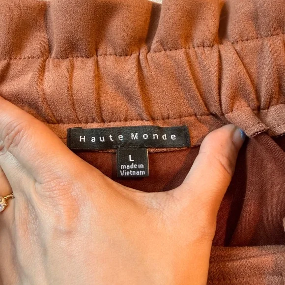 Haute Monde Dark Academia Library Core Orange Suede Feel Skirt - Picture 2 of 10